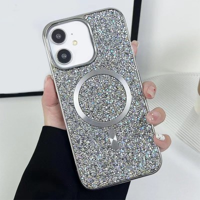 LuxuryKase Back Cover for Apple iPhone 12(Silver)