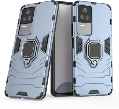 Mobile Mart Back Cover for POCO F4 5G(Blue, Cases with Holder, Pack of: 1)