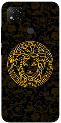DIKRO Back Cover for POCO C31, MZB0A0KIN, VERSACE, MEDUSA, PATTERN, LOGO, SIGN(Black, Hard Case, Pack of: 1)