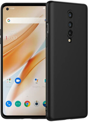 SRT Back Cover for OnePlus 8(Black, Matte Finish, Silicon, Pack of: 1)