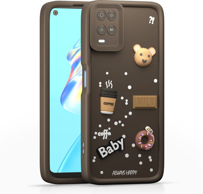 Pikkme Back Cover for Oppo A54(Brown, Flexible, Silicon)