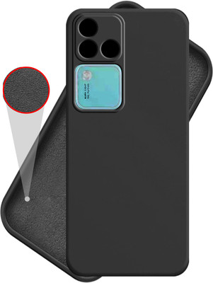 HUPSHY Back Cover for vivo V30 Pro 5G(Black, Flexible, Silicon, Pack of: 1)