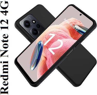 Lilliput Back Cover for Redmi Note 12 4G, Mi Redmi Note 12 4G(Black, Grip Case, Pack of: 1)