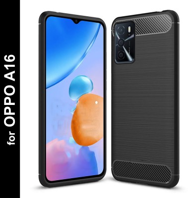 Express Buy Back Cover for Oppo A16(Black, Grip Case, Silicon, Pack of: 1)