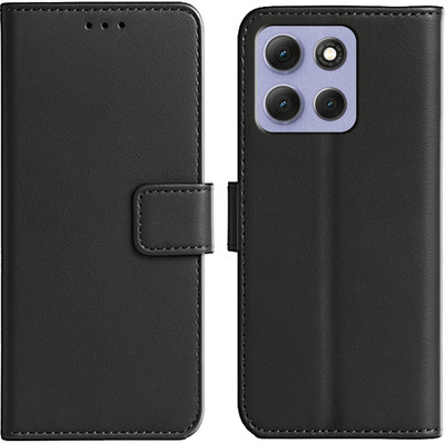 Ascensify Back Cover for Moto G86 Power 5G Premium PU Leather Flip Cover with Card Slots & Stand Feature(Black, Dual Protection, Pack of: 1)