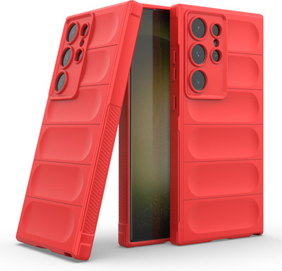 GLOBAL NOMAD Back Cover for Samsung Galaxy S24 Ultra 5G(Red, 3D Case, Silicon, Pack of: 1)