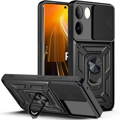 Kypo Back Cover for vivo T2 Pro 5G(Black, Slider, Pack of: 1)