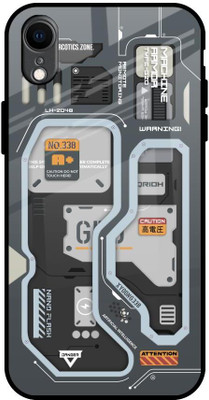 QRIOH Glass Back Cover for Apple iPhone XR(Grey, Grip Case, Pack of: 1)
