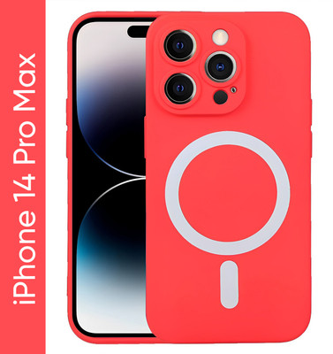 QRIOH Back Cover for Apple iPhone 14 Pro max(Red, Grip Case, Silicon, Pack of: 1)