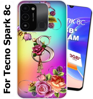 SmartGoldista Back Cover for Tecno Spark 8c(Multicolor, Flexible, Silicon, Pack of: 1)