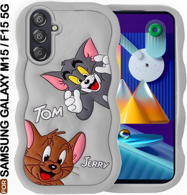 AESTMO Back Cover for Samsung Galaxy M15 / F15 5G(Grey, 3D Case, Silicon)