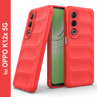 Zapcase Back Cover for OPPO K12x 5G(Red, 3D Case, Silicon, Pack of: 1)
