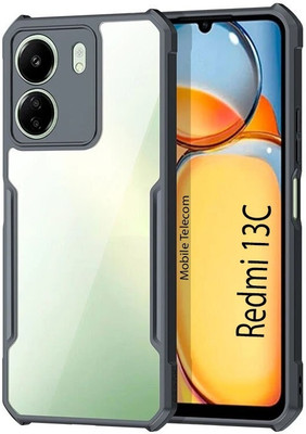 S-Softline Back Cover for Redmi 13C 4G, Bumper Transparent Drop Protection(Black, Pack of: 1)