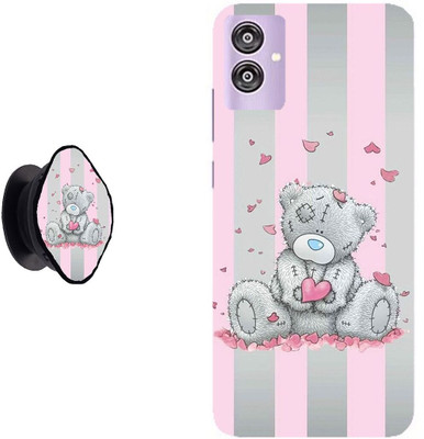 Hello Case Back Cover for Samsung Galaxy M04(Grey, Pink, Cases with Holder, Pack of: 2)