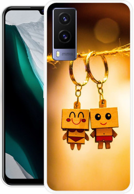 FRONK Back Cover for vivo V21e 5G, V2055, KEY, CHAIN, COUPLE, LOVE(Gold, Flexible, Silicon, Pack of: 1)