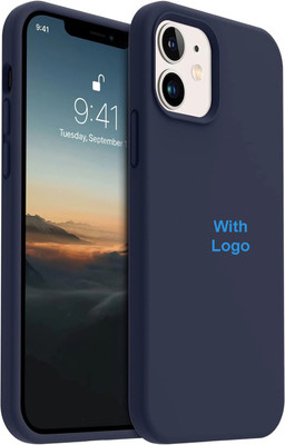 FIXTOTEL Back Cover for Apple iPhone 11, iPhone 11, Slim Soft Liquid Gel Silicone Case With Logo, Inside Cloth, Storm(Blue, Camera Bump Protector, Pack of: 1)