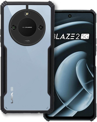 zaperhub Back Cover for Lava Blaze 2 5G(Black, Transparent, Grip Case, Pack of: 1)