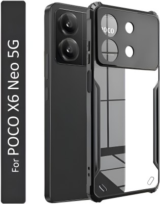 Sarju Back Cover for POCO X6 Neo 5G, POCO X6 Neo(Black, Transparent, Grip Case, Pack of: 1)