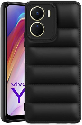 RESOURIS Back Cover for vivo Y16, vivo Y56, vivo T2x 5G(Black, Puffer, Silicon, Pack of: 1)