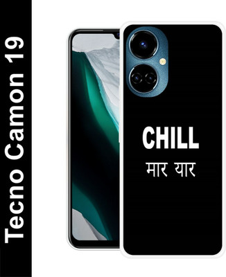 Artage Back Cover for Tecno Camon 19(Black, White, Silicon, Pack of: 1)