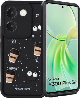 VAPRIF Back Cover for Vivo Y200 Pro 5G / Y300 Plus 5G, Cute Coffee Silicone | Shockproof & Scratch-Resistant(Black, Dual Protection, Silicon, Pack of: 1)