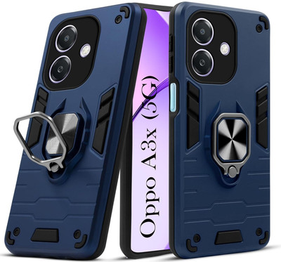 Krish Tech Back Cover for Opp A3x 5G, Oppo A3 5G(Blue, Ring Case, Pack of: 1)