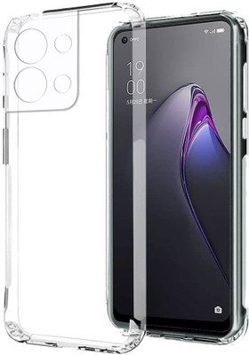 Cell Mobile Back Cover for OPPO Reno8 5G(Transparent, White, Grip Case, Pack of: 1)