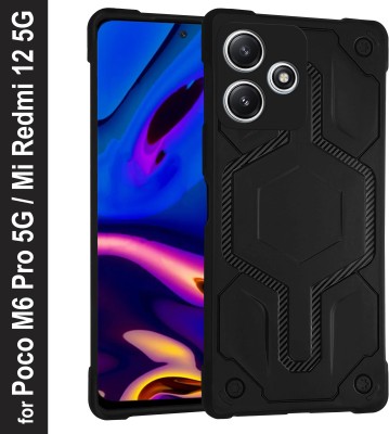 Zapcase Back Cover for Poco M6 Pro 5G(Black, Grip Case, Silicon, Pack of: 1)
