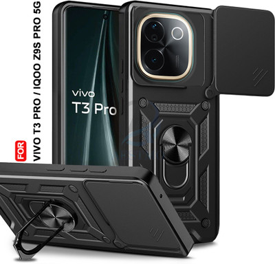 AESTMO Back Cover for iQOO Z9S Pro 5G, Vivo T3 Pro 5G(Black, Slider, Pack of: 1)