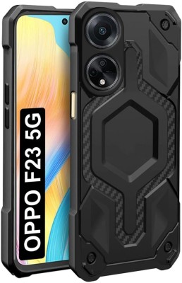 CASETON Back Cover for Oppo F23 5G(Black, Dual Protection, Silicon, Pack of: 1)