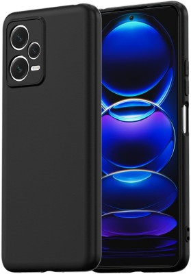 S-Softline Back Cover for Redmi Note 12 Pro Plus 5G, Plain Candy Case With Camera Protection(Black, Silicon, Pack of: 1)