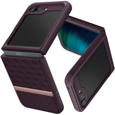 Caseology by Spigen Parallax Back Cover for Galaxy Z Flip 5(Maroon, Dual Protection, Pack of: 1)