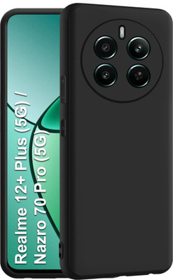 Mobile Case Cover Pouch for Realme 12+ Plus, Realme P1, Narzo 70, Realme Narzo 70 Pro 5G(Black, Shock Proof, Pack of: 1)