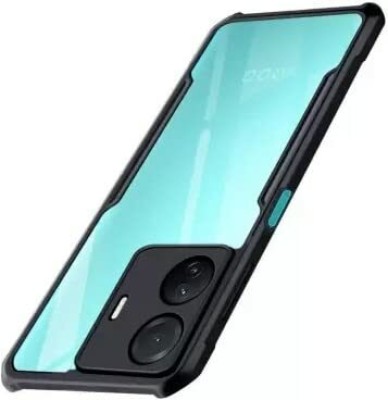 DSCASE Back Cover for realme 10 Pro+ 5G, realme 10 Pro PLUS 5G(Transparent, Black, Shock Proof, Pack of: 1)