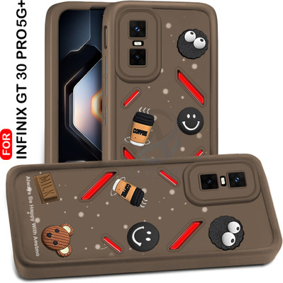AESTMO Back Cover for Infinix GT 30 Pro 5G, Infinix GT 30 Pro 5G+(Brown, 3D Case, Silicon, Pack of: 1)