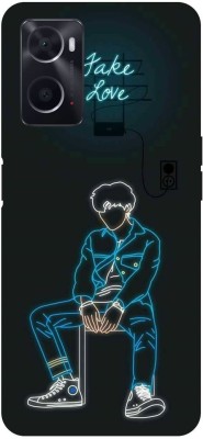 ADZIRE Back Cover for OPPO A76, CPH2375, FAKE, LOVE, MASK, BOY(Blue, Hard Case, Pack of: 1)