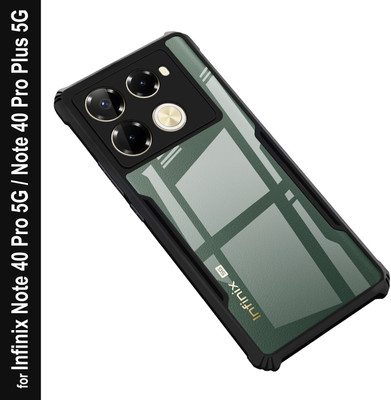 Zapcase Back Cover for Infinix Note 40 Pro 5G(Black, Shock Proof, Pack of: 1)