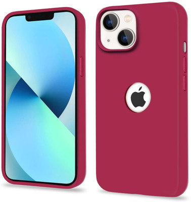 MALI SALES Back Cover for Apple iPhone 13(Maroon, Silicon, Pack of: 1)