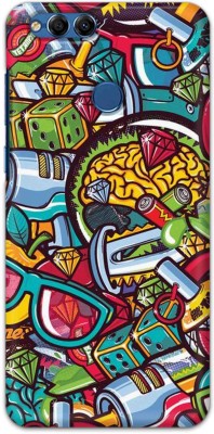 NDCOM Back Cover for Honor 7X Graffiti Printed(Multicolor, Hard Case, Pack of: 1)