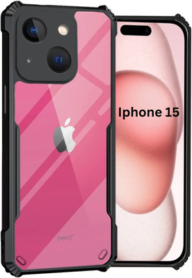 Flipkart SmartBuy Back Cover for Apple iPhone 15, iPhone 15(Black, Shock Proof, Pack of: 1)