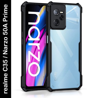 ADI Creations Back Cover for realme C35, realme Narzo 50A Prime(Black, Camera Bump Protector, Pack of: 1)