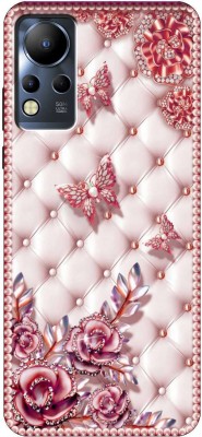 iprinto Back Cover for Infinix Note 12, X663C Pink Printed Back Cover(Multicolor, Dual Protection, Silicon, Pack of: 1)