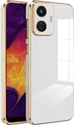 Apurb store Back Cover for Realme 10 Pro Plus 5G Luxury Square Plating Case Solid Color Soft Silicone Back Cover(White, Shock Proof, Silicon, Pack of: 1)