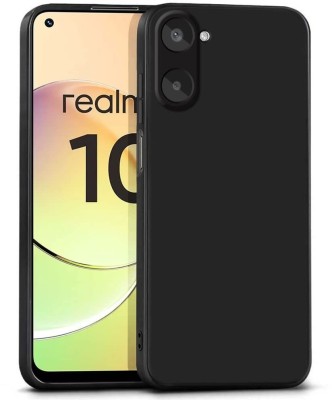 S-Softline Back Cover for Realme 10 4G, Premium Silicon Candy case(Black, Pack of: 1)