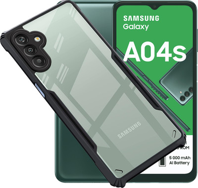 AIZLO Back Cover for Samsung Galaxy A04s(Black, Camera Bump Protector, Pack of: 1)