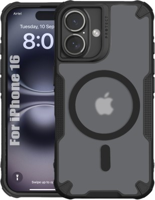 Enflamo Back Cover for Apple iPhone 16(Black, Shock Proof, Pack of: 1)