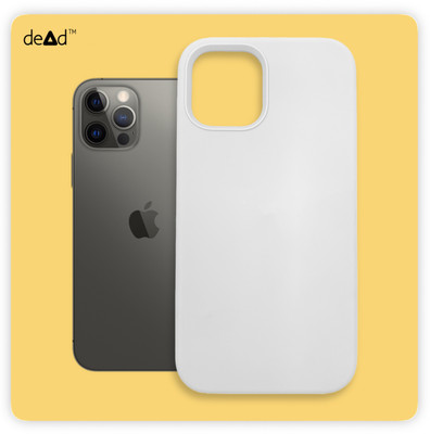 dead Back Cover for APPLE iPhone 12 Pro (With Logo)(White, Grip Case, Silicon, Pack of: 1)