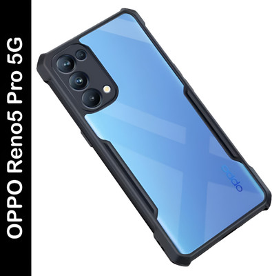 AIZLO Back Cover for OPPO Reno5 Pro 5G(Black, Camera Bump Protector, Pack of: 1)