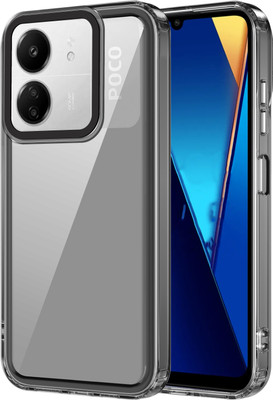 GLOBAL NOMAD Back Cover for POCO C65(Black, Grip Case, Pack of: 1)
