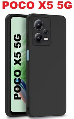 ISH COVER Back Cover for POCO X5 5G, Poco X5 5G, POCO X5, (CA)(Black, Shock Proof, Silicon, Pack of: 1)